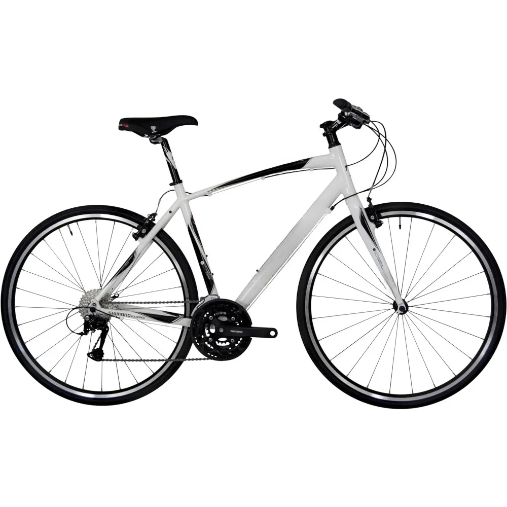 

Road bicycles Fitness Commuter Bike Black Lightweight Comfortable Hybrid Bikes White Road Cycling Sports Entertainment