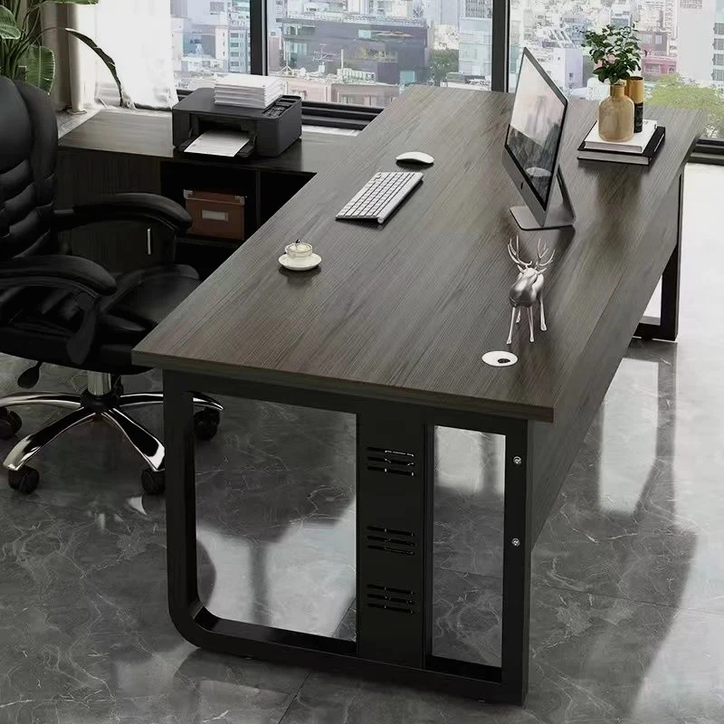 Desk Simple Modern Boss Office Supervisor Desktop Computer and Chair Combination General Manager Desk