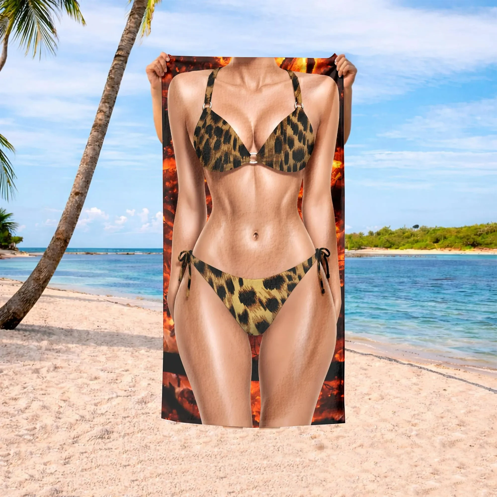 1 PC Funny Bikini Beach Towel Novelty Swimsuit Pool Towel Gift Quick Dry Sand Free Beach Yoga Spa Gym Pool Beach Towel