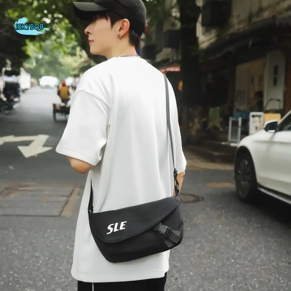 

Модная нейлоновая мужская сумка через плечо с регулируемым ремешком, цветная контрастная сумка-мессенджер Harajuku, прочная спортивная сумка через плечо для путешествий