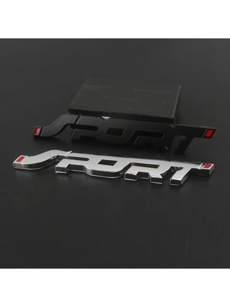 Accessoires de voiture autocollant style métal 3D Chrome noir Auto coffre de voiture course Sport mot lettre Logo emblème Badge autocollant