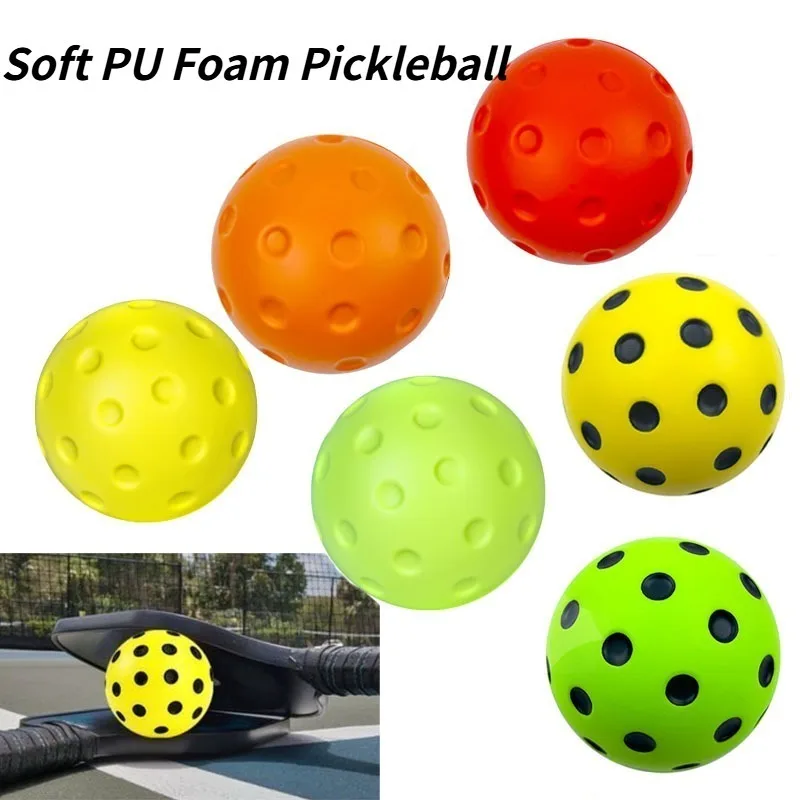 

1PC Reduced-Noise Pickleball Balls, PU Foam Indoor Training Pickleballs, High Bounce for Non-Disturbing Practice