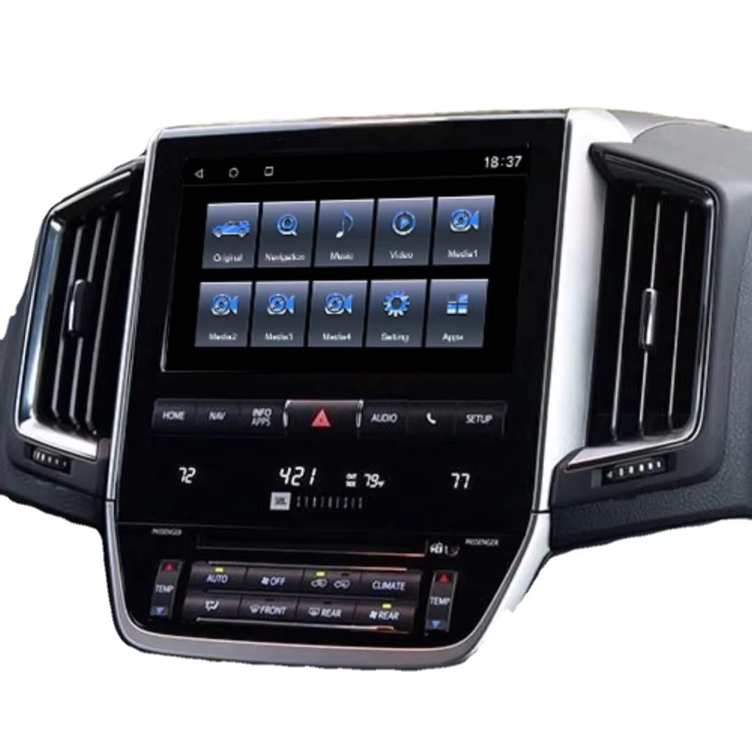 128GB Android 13 Decoder Retrofit Kit For Landcruiser Android Auto Interface Fit LC200 2016-2021 Wireless Carplay Module