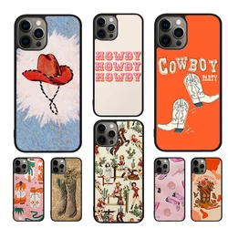 Cowboy Cowgirl Howdy Western Ranch Boho Phone Cases For iPhone 17 Air 16 15 14 12 13 11 Pro MAX apple Plus SE2020 Coque