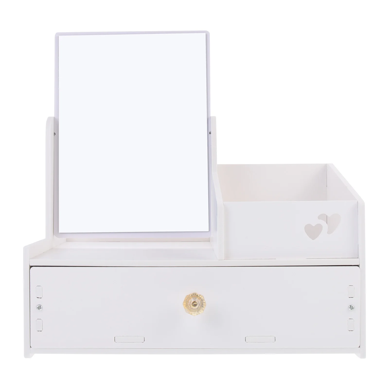 درج صندوق تخزين قسط PVC منظم مستحضرات التجميل سطح المكتب أشتات حامل مرآة مجوهرات حقيبة مستحضرات تجميل صندوق درج تخزين