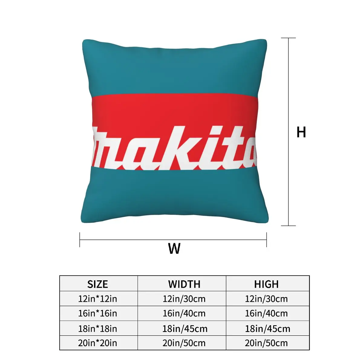 Makitas 2 pcs Square Pillowcase Pillow Cover Cushion Decor Comfort Throw Pillow for Home Sofa