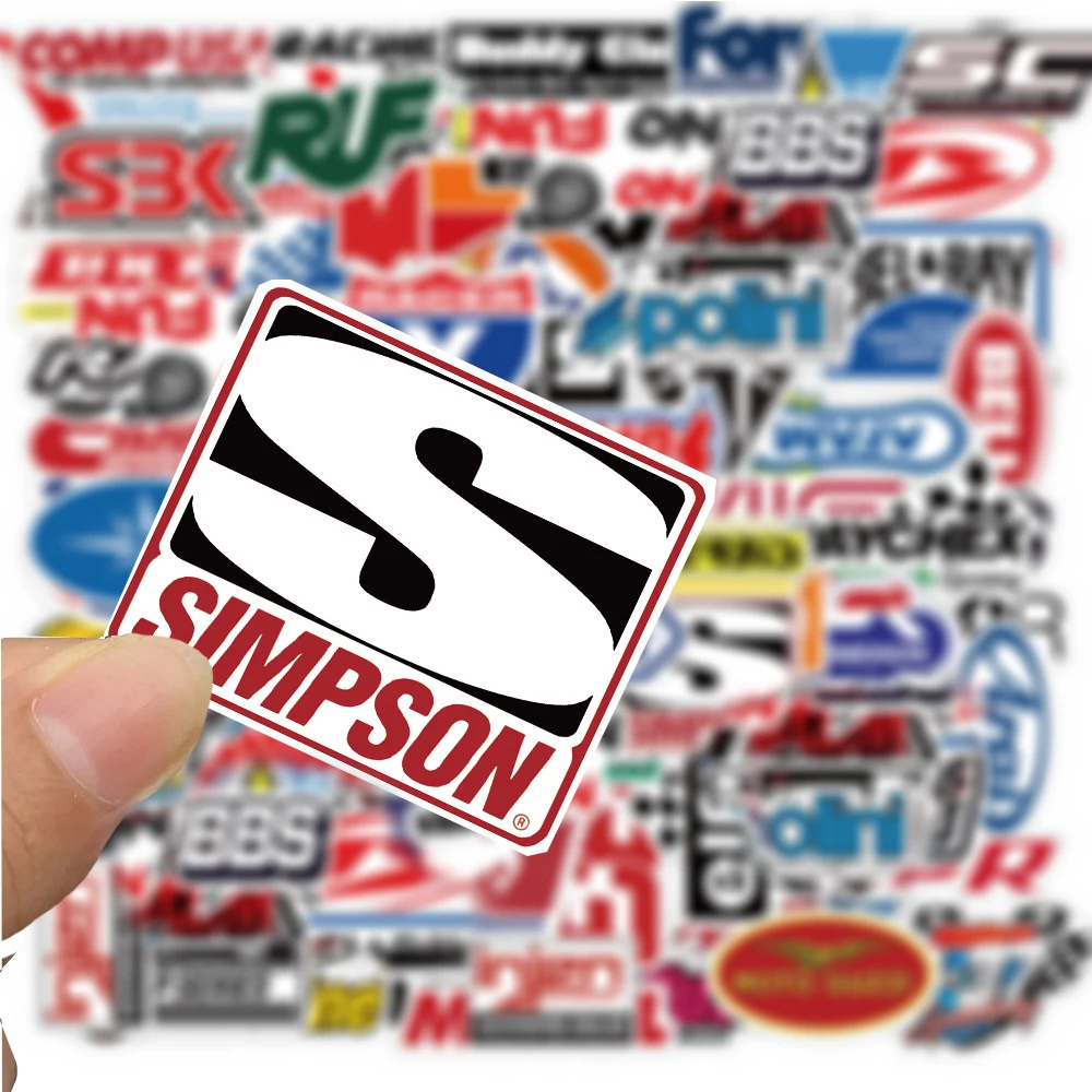 10/30/50/100Pcs JDM Racing Car Label Graffiti Stickers Vintage Cool Cartoon Decals DIY Fridge Guitar Luggage PVC Classic Sticker