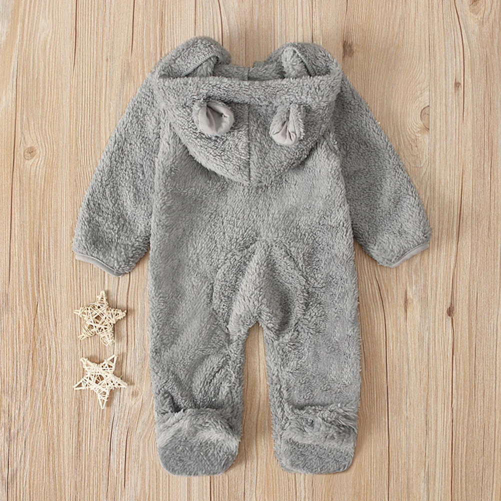 

1Pcs Baby Hooded Cozy Winter Jumpsuit Breathable Soft Newborn Bodysuit Warm Halloween Christmas Winter Baby Bodysuit