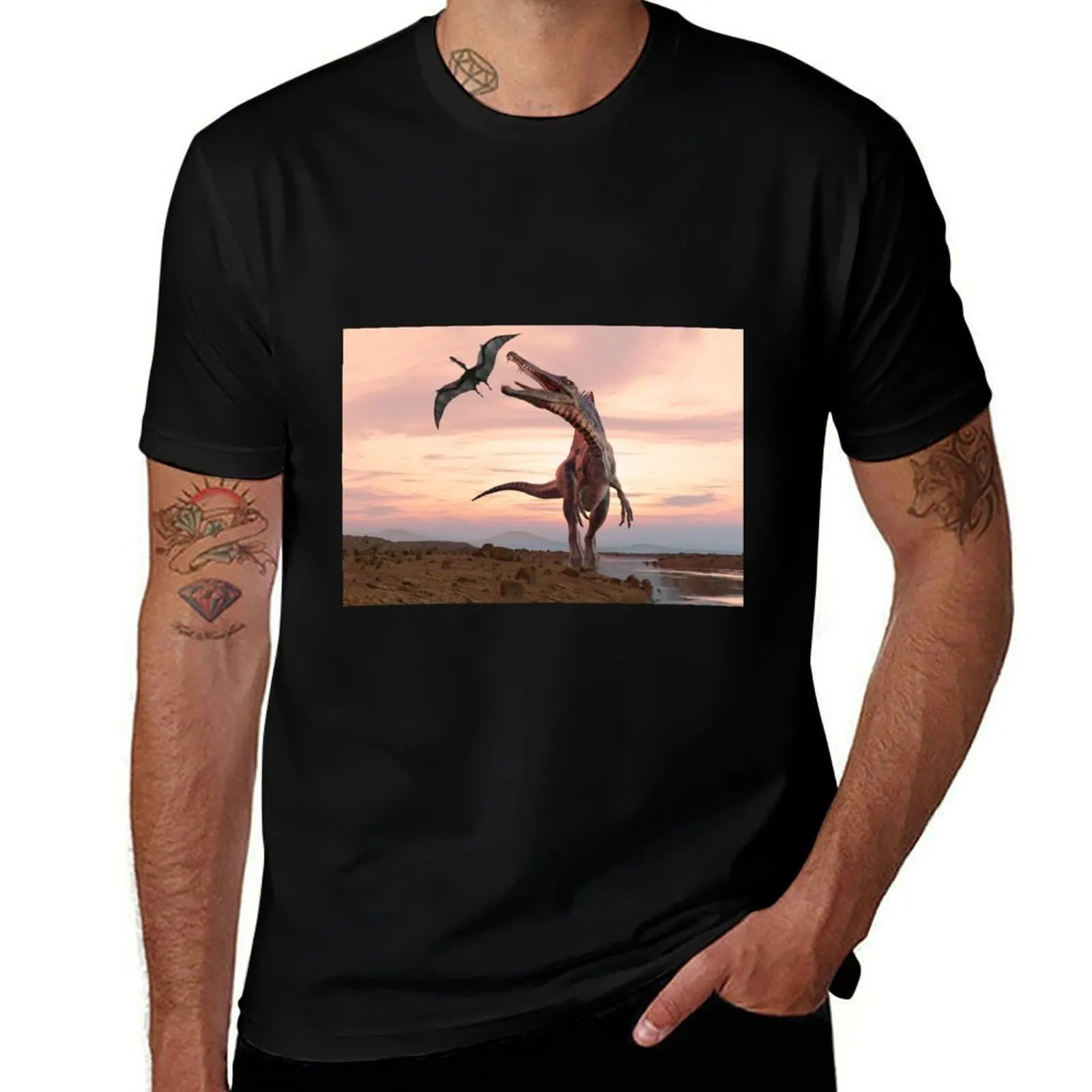 

Spinosaurus - V3 T-Shirt Large Size Casual Tee Shirt