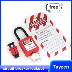 with free tag and safety padlock loto tagout device Circuit Breaker Lockout Miniature Circuit Breaker Lockouts Tagout Lockout