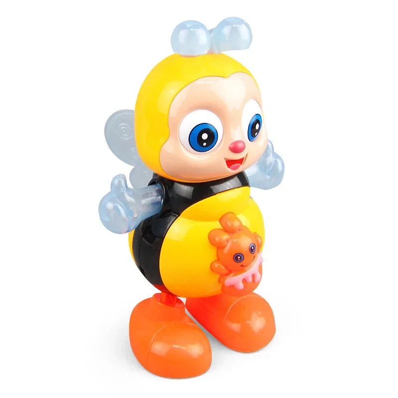 Brinquedo vocal dos desenhos animados abelha brinquedos elétricos com som flash iluminação cantar dança para meninas meninos crianças animais de estimação eletrônicos música brinquedo presentes