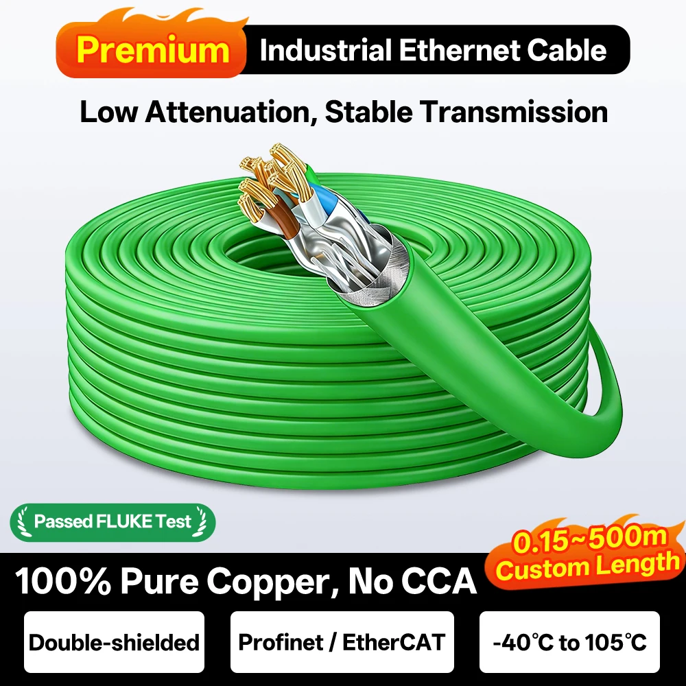 

Промышленный Ethernet-кабель BYXGD Cat6a S/FTP, 26AWG, OFC, с двойным экранированием, в оплётке из лужёной меди, гибкий, в ПВХ/ПУР-изоляции, для оптовых поставок, LAN-кабель