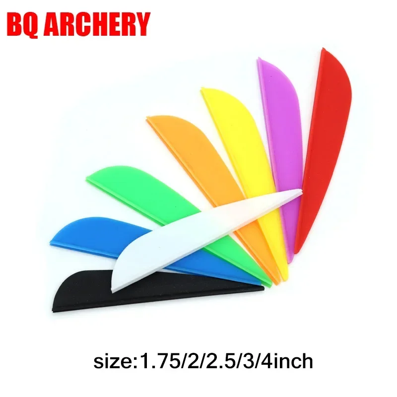 36pcs Archery Arrows Vanes 1.75/2/2.5/3/4inch Plastic Feather for Carbon Arrows Accessories Compound Bow Traditional Bow Hunting