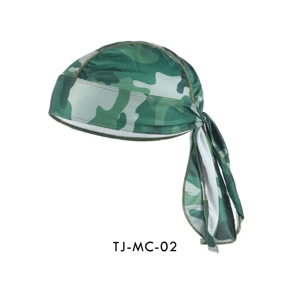 Pañuelo para la cabeza, gorro de ciclismo transpirable, protector solar, forro para casco de bicicleta de secado rápido, gorra de pirata con estampado ajustable, deporte