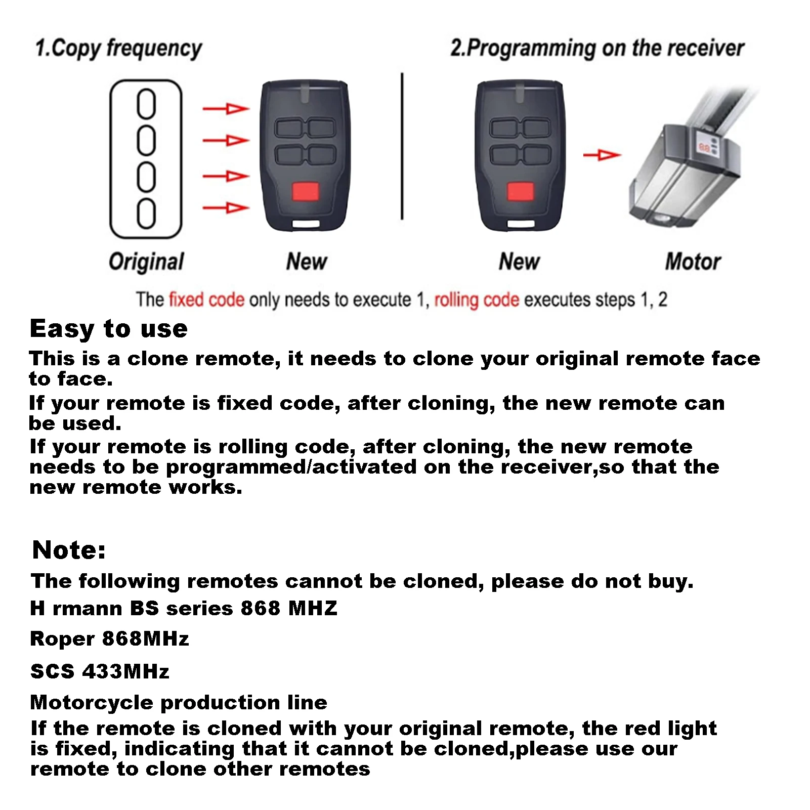 多機能ガレージドアオープナー,多機能リモコン,バッテリー付き