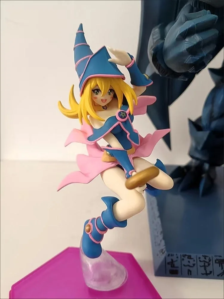 In Stock Yu Gi Oh Figuras Yugi Mutou Black Dark Magician Girl Yu-Gi-Oh! Anime Action Figure Statue Figurine Dolls Gifts Kid Toys