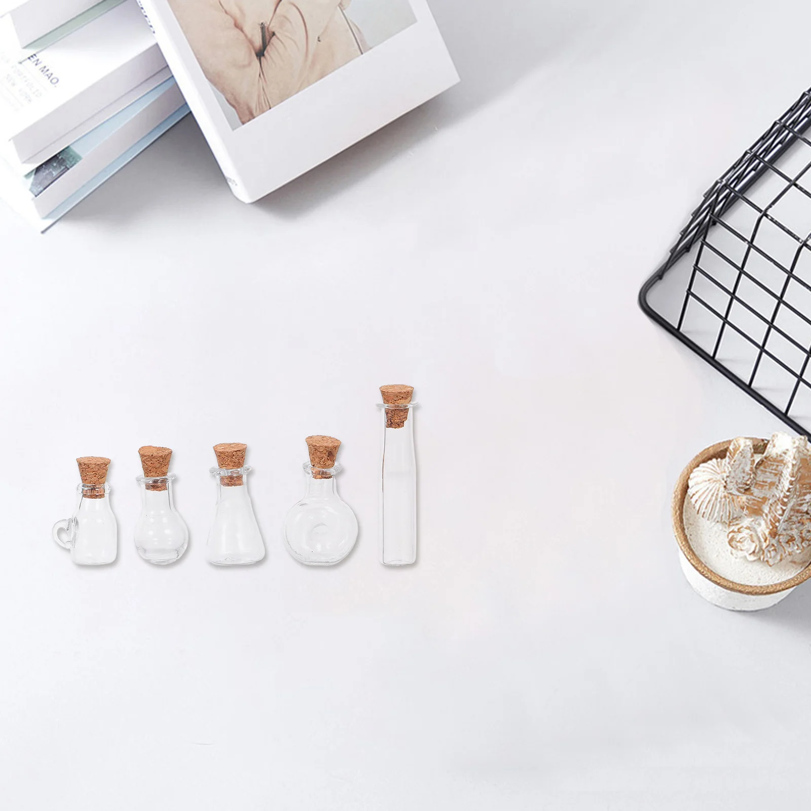 

20Pcs Clear Wishing Bottles Mini Glass Bottles Cork Stoppers Small Transparent Jars DIY Crafts Wedding Party Small Glass Bottle