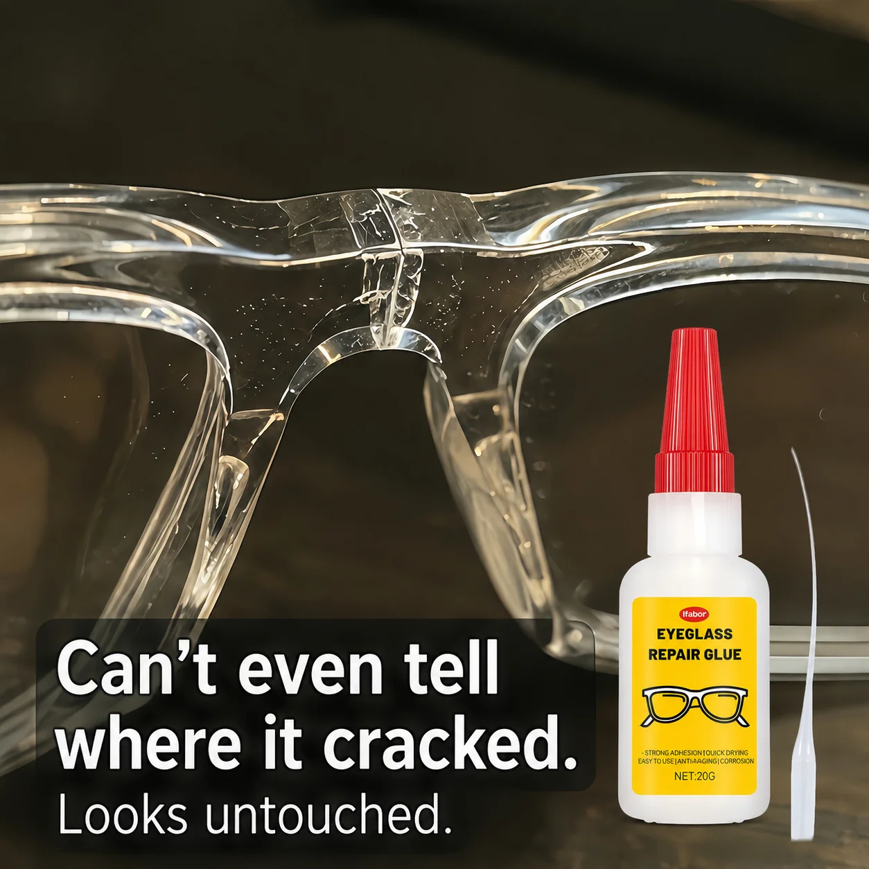Eyeglass Repair Glue Clear Frame Bond TR90 Acetate Metal Hinge Lens Nose Pad Sunglasses Adhesive Fast Dry Strong