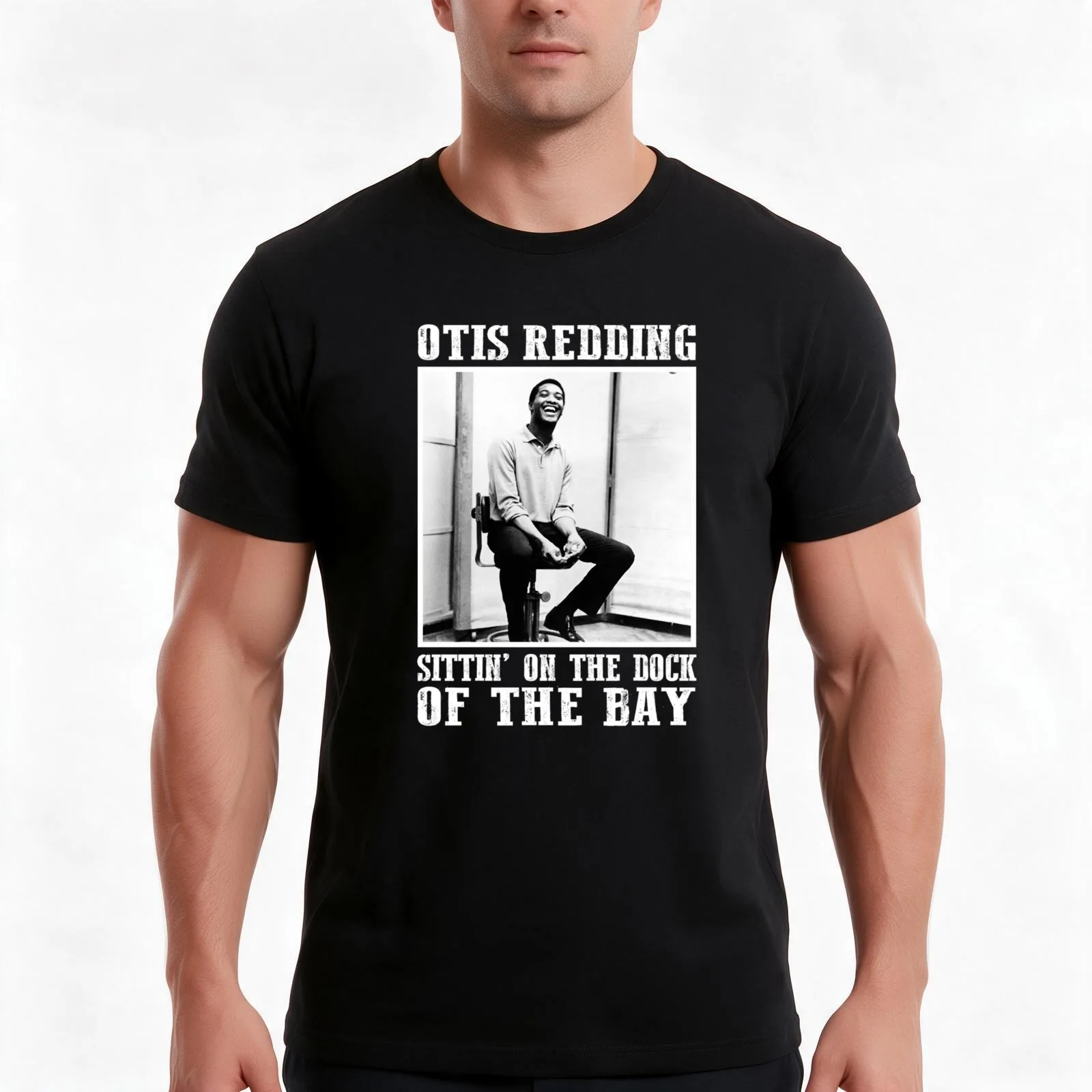 Otis Redding The Dock Of The Bay T-Shirt, Summer Casual Cotton Tee, Oversized Streetwear Tops, Vintage Graphic Print