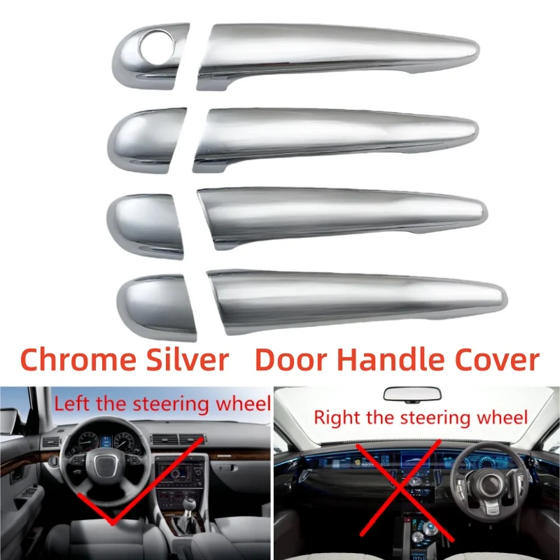 Yifei ABS Chrome Car Accessory For BMW E46 330 330ci M3 1996 - 2005 Door Handle Bowl Cover Trim Paste Style Left-Hand Drive