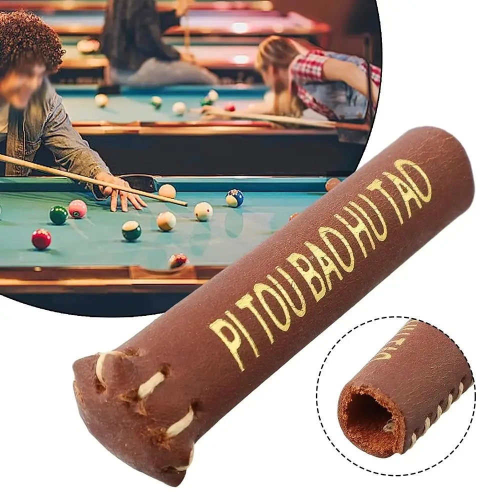 1Pcs Leather Snooker Cue Tip Cover Dustproof Practical Billiard Stick Protector Moistureproof Snooker Pool Pole Cover
