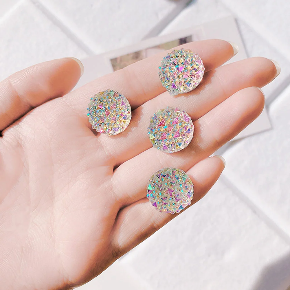 10 Pcs Cute Rhinestone Thumbtack Rhinestones Daily Use Tacks Resin Replaceable Push Pin