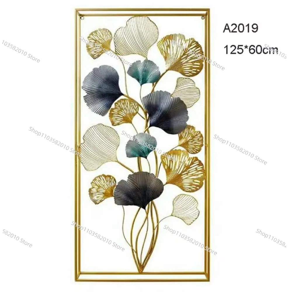 New design large size 3d home metal pendant leaf flower metal wall art decoration