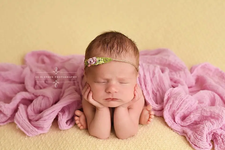 Light Pink Gauze Baby Wrap, Newborn Photography