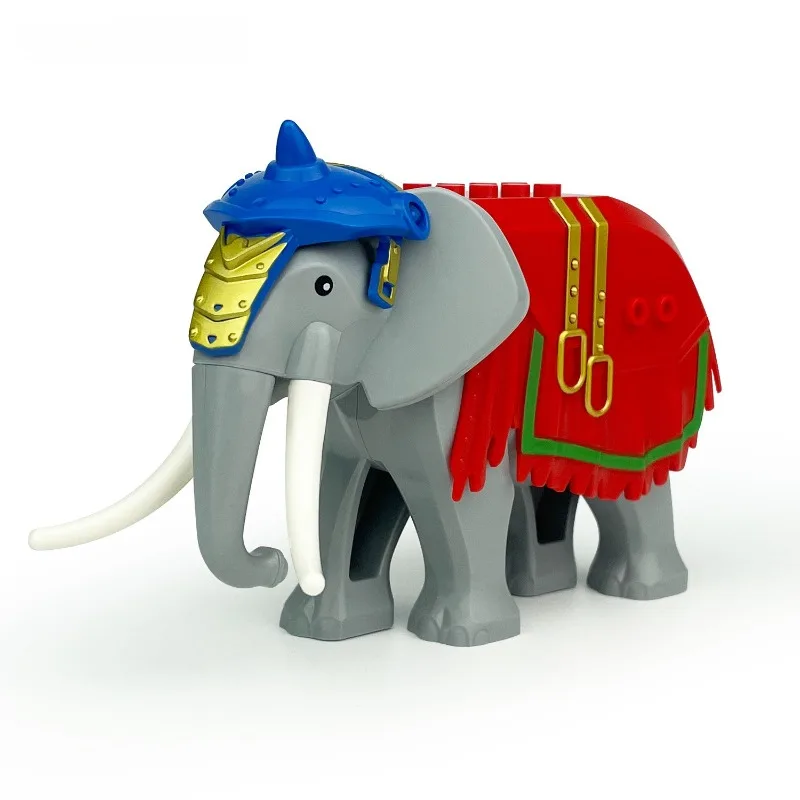 Ancient War Series Accessories Team War Horses Elephants Mounting Vehicles Robes Battle Flags Model Assembly Building Blocks Toy - view 3