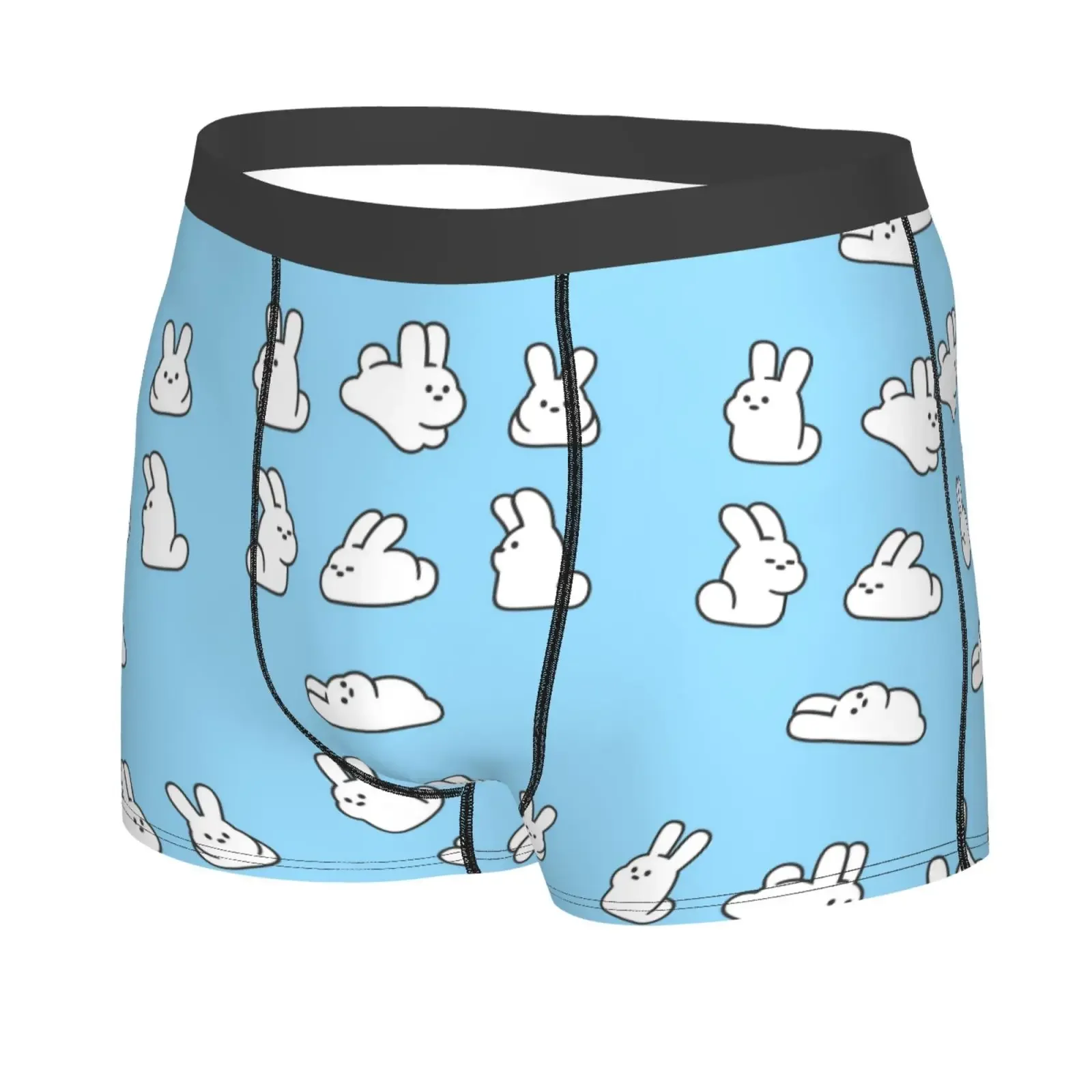 Schattige Bunny Pasen Mannen Ondergoed Boxer Hombre Mannen Anime Cartoon Polyester Print Jongen Slipje Shorts Boxer