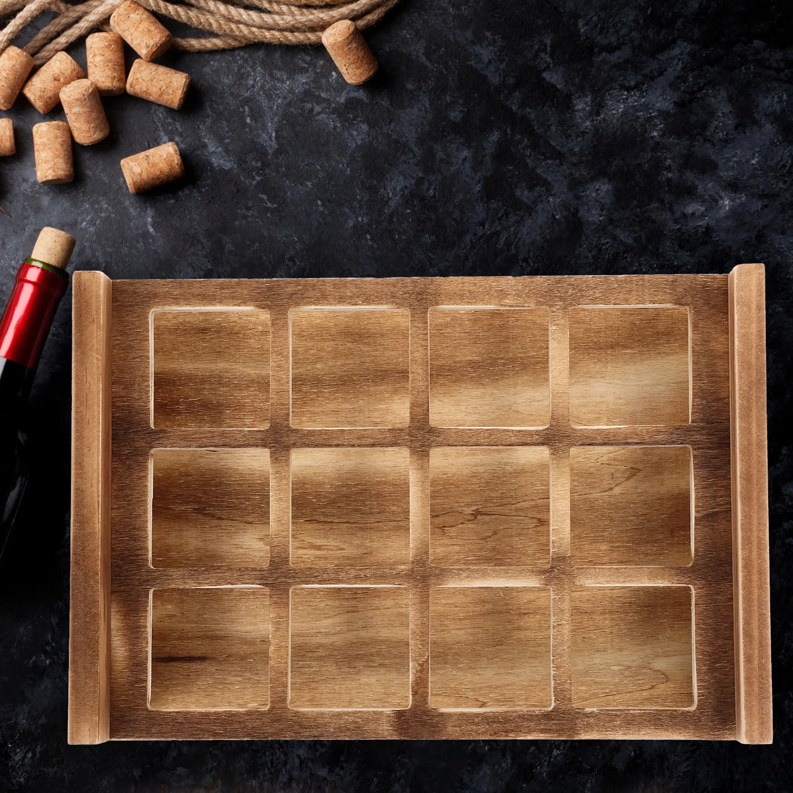 

Wine Glass Holder Wooden Organizing Tray Simple Style Design Easy Clean Wide Application Bar Accessory Gift Wine Cup Holder