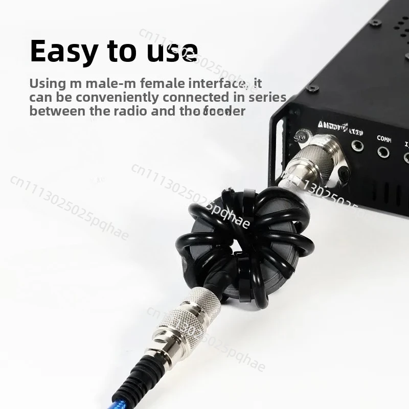1.8-30MHz HF Short Wave Choke Magnetic Ring, 1:1 Current Type Balun Anti-interference for Shortwave Radio