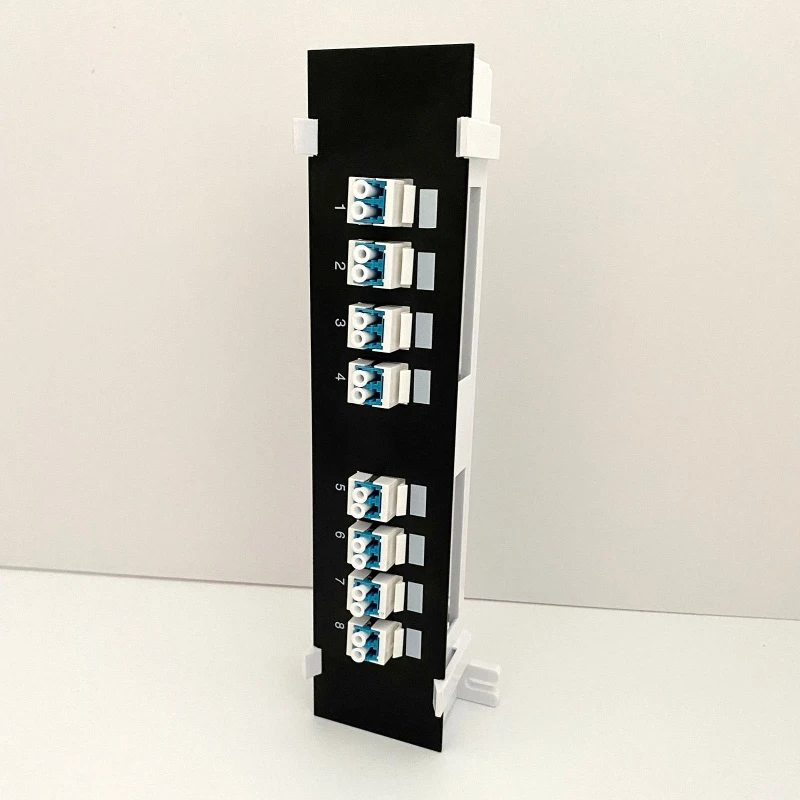 8-Port Blank Patch Panel Rack for LC Optical Fiber Wall Mount Ethernet Cable Bar Keystone RJ45 Coupler Module N2UB