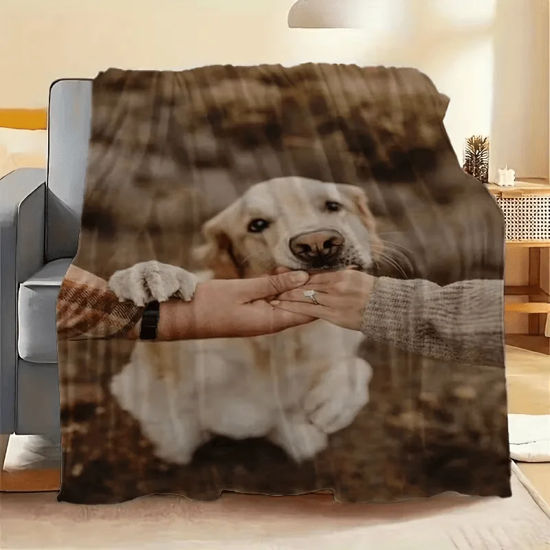 Personalized Photo Fleece Blanket, Upload Your Own Images to Customize, Featuring Your Photos on Soft Fleece, a Comfortable Gift