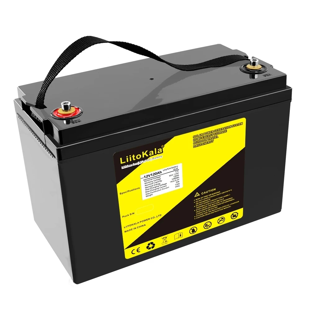 LiitoKala 12,8 V 100Ah 120Ah LifePo4 Batterie Pack 12V Akku Pack Lithium-Eisen Phosphat Lifepo4 Solarzelle werkzeuge