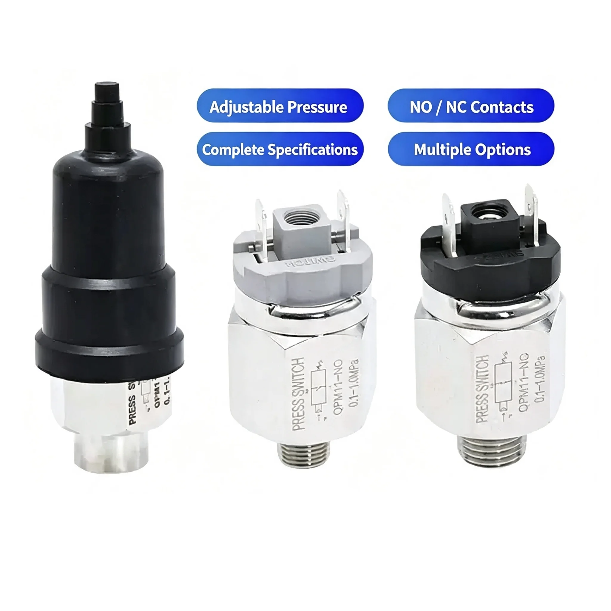 Pressure Switch For Compressor Hydraulic Diaphragm Automatic Controller QPM11-NO-01 NC QPM Micro Adjustable Pneumatic Air