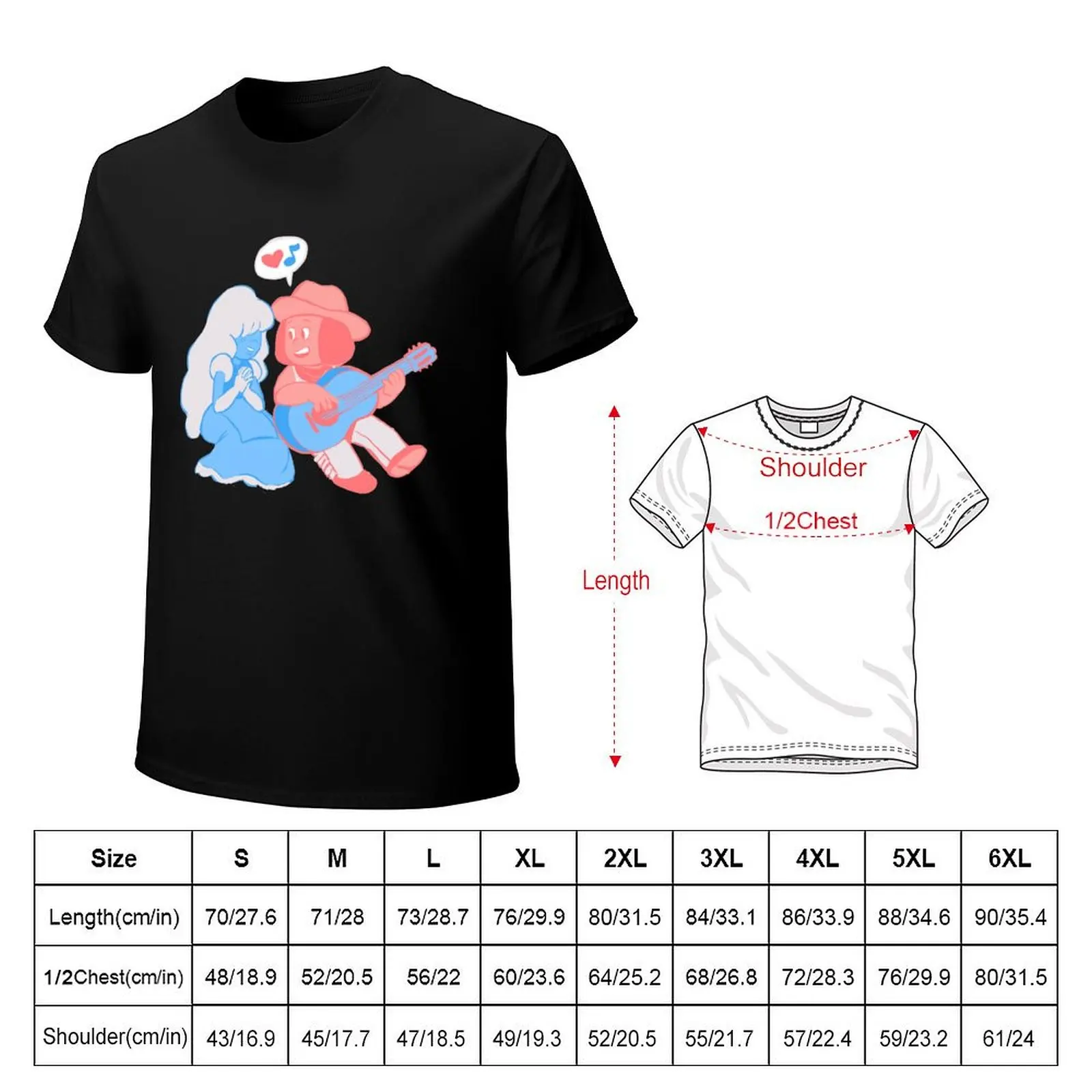 Ruby Rider and Sapphire T-Shirt Standard Fit Solid Tee Shirt