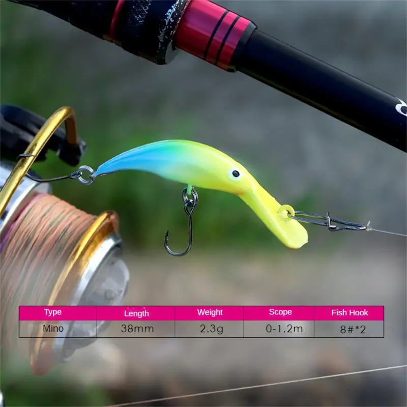 Fishing Bait Pepper Micro-bait Mino 38mm/2.3g Fake Bait Trout Bait Swimming Layer Submerged Fishing Fake Trout Bait Accesorios