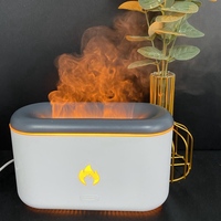 ABJT-300ML USB Essential Oil Diffuser Simulation Flame Aroma Diffuser Air Humidifier Ultrasonic Mist Maker Home Office