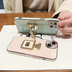 Bling Perfume Holder Phone Case For iphone 15 14 12 Pro Max 11 13 Pro X XS XR 6 S 7 8 Plus Bracket Plating Cover