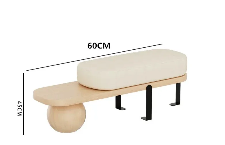 Creative Ottomans Solid Wood Bench Living Room Furniture Home Door Shoe Change Stool Entrance Bedroom Bedside Stools U