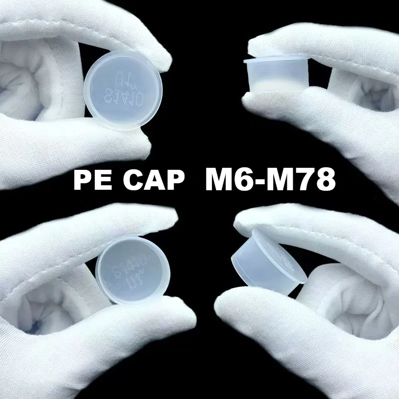M6-M78 T-Type Plastic PE White Translucent Vacuum Flange Protective Cover Cap Circular Dust Adapter Sleeve Oil Pipe Joint Cap