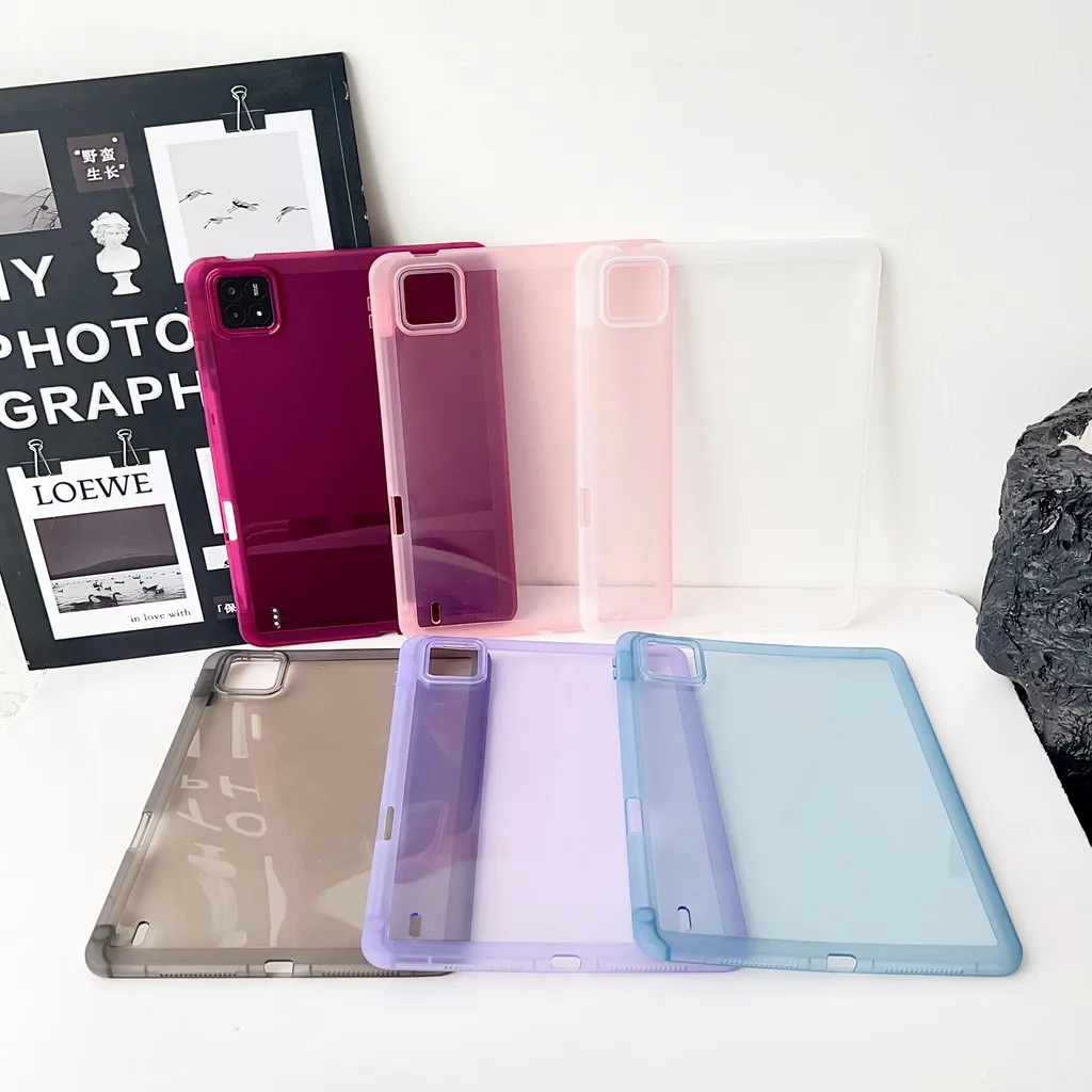 

Fashion Transprent Soft TPU Case For Xiaomi Pad 6S Pro 12.4 inch Anti-fall Tablet Protective Cover With Pen Slot
