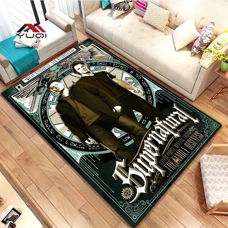 Supernatural Pattern Living Room Area Carpet Bathroom Mat Creative Doormat Kids' Game Bedroom Mat Outdoor Rug Bedroom Decor