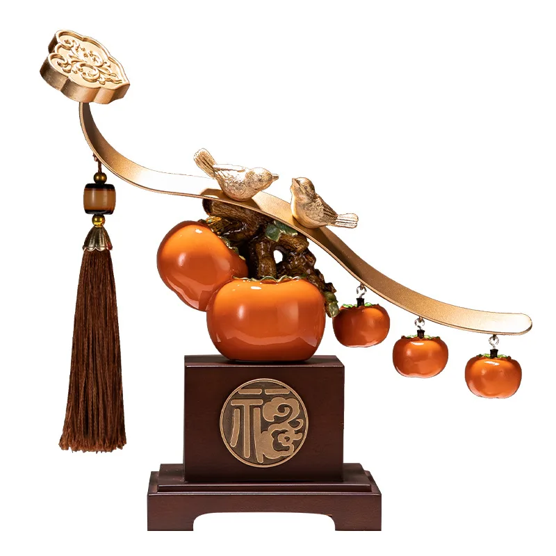 

Ruyi persimmon, high-end ornament for living room and office decoration