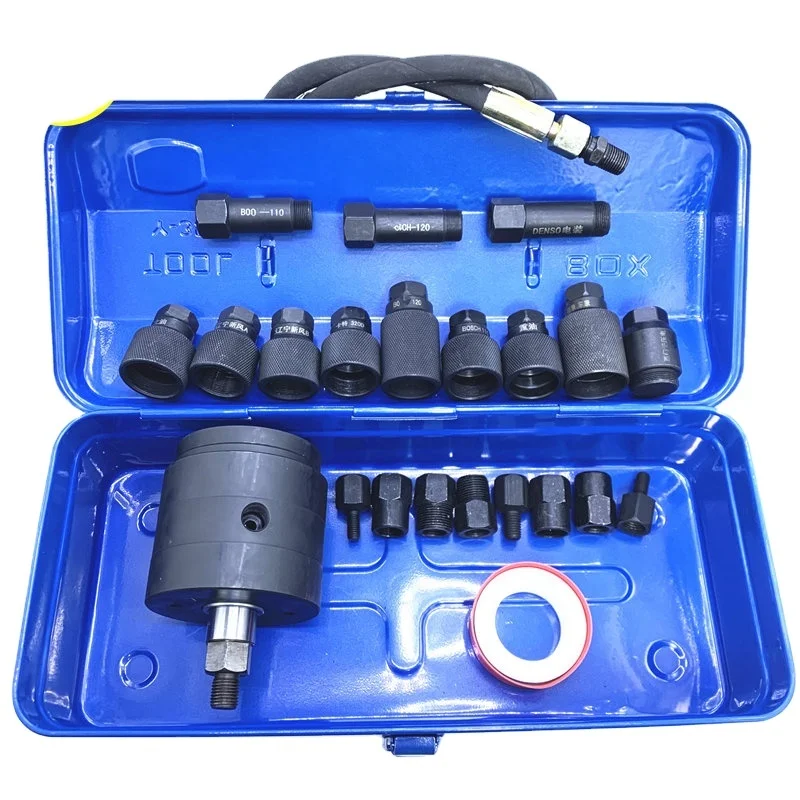 21PCS Pneumatic Diesel Common Rail Injector Puller Removal Tool Sets 1000NM Air Source 0.5-0.8bars
