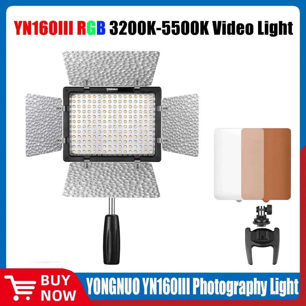 YONGNUO YN160III YN160 III 3200-5500K LED Video Light Studio Kit Photography Selfie Fill Light Lighting for Digital Camera