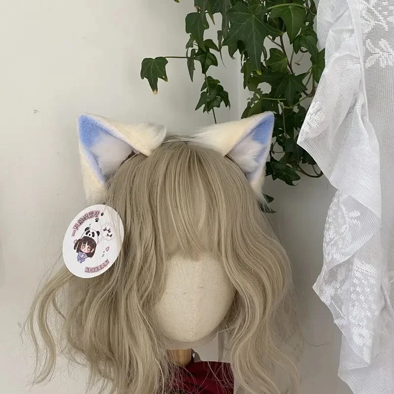 

CyNew YouTuber Fuwawa Mococo Cosplay Accessories Cat Ears Hairhoop For Game Party Custom Made