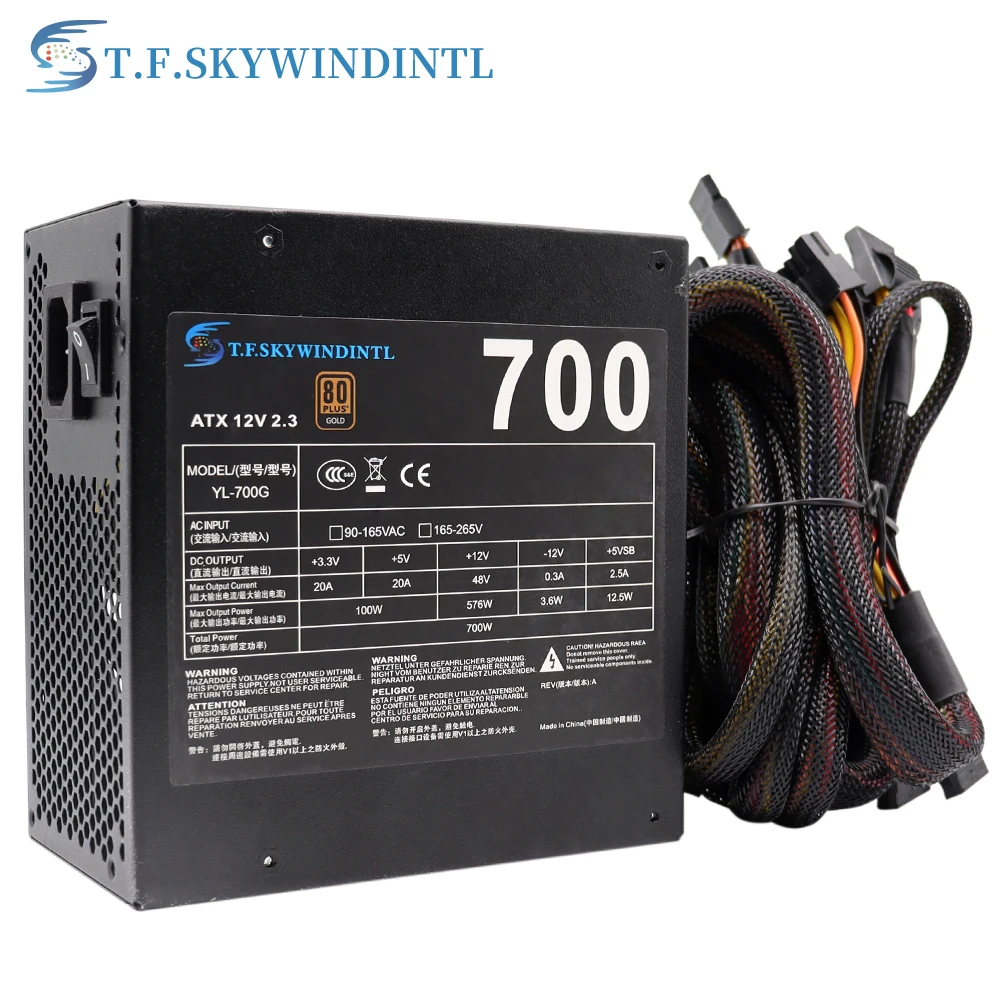 

PC Power Source 900w Max For Intel AMD 24 Pin 12V ATX PC Fonte Rated 700w max800w gold 80 PLUS