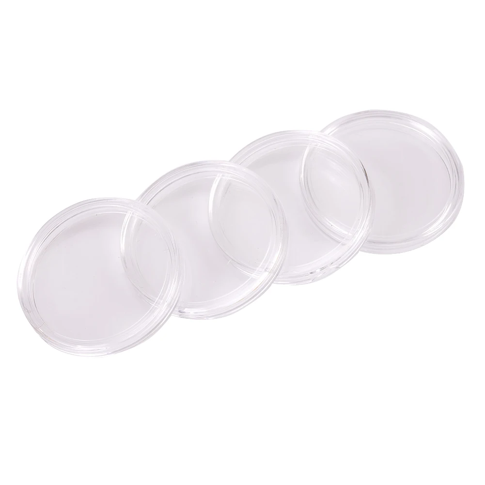 Practical Coin Box Storage Box Scratch Resistant Transparent 40.6mm Airtight Beautiful Capsule Clear Easy Open
